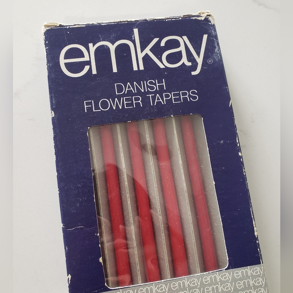New Vintage Emkay Danish Flower Tapers 1970 - Picture 3 of 6